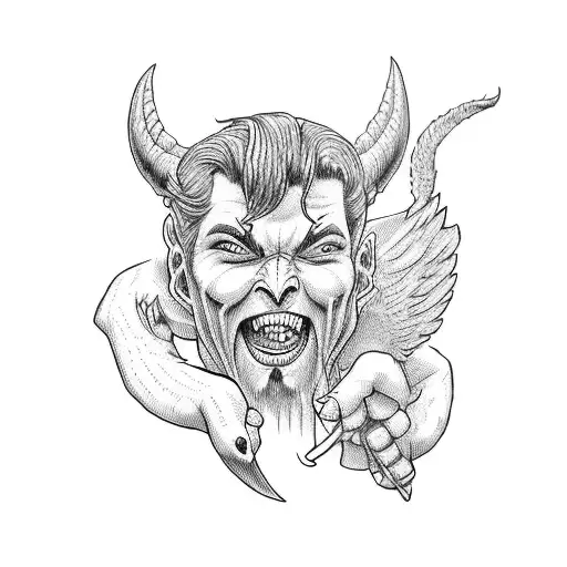 A Devil And A Angel Pull On A Rope