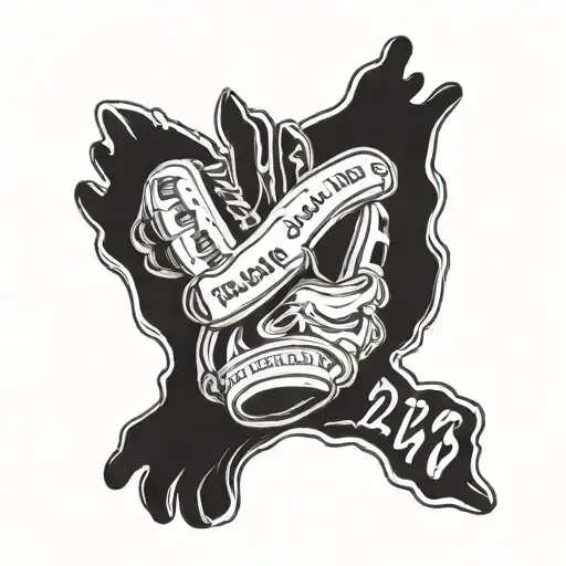 A Hand Holding A Baseball Glove With A Religious Quote Written Around It