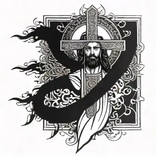 Arabic Light Cross Jesus