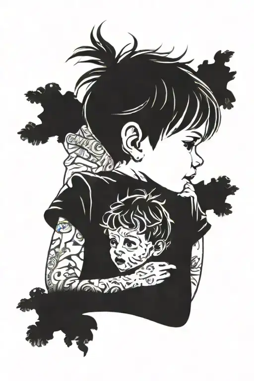 Little Boy Protect His Family