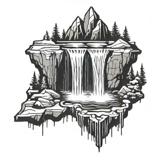 A Diamond-shaped Waterfall Design With Hidden Plumbing Elements As A Nod To The Client's Occupation