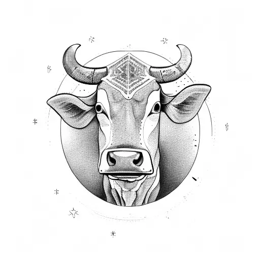 A Cow Being Carried Away By A Ufo