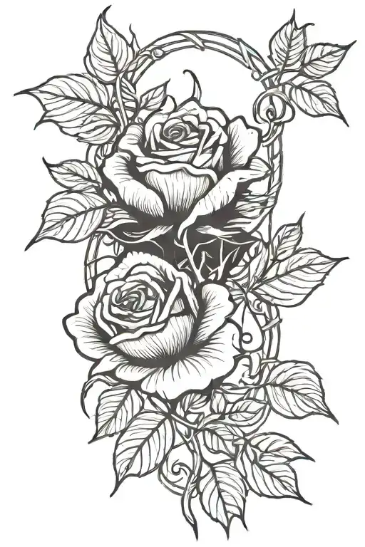 Lighting Around A Rose Intertwined