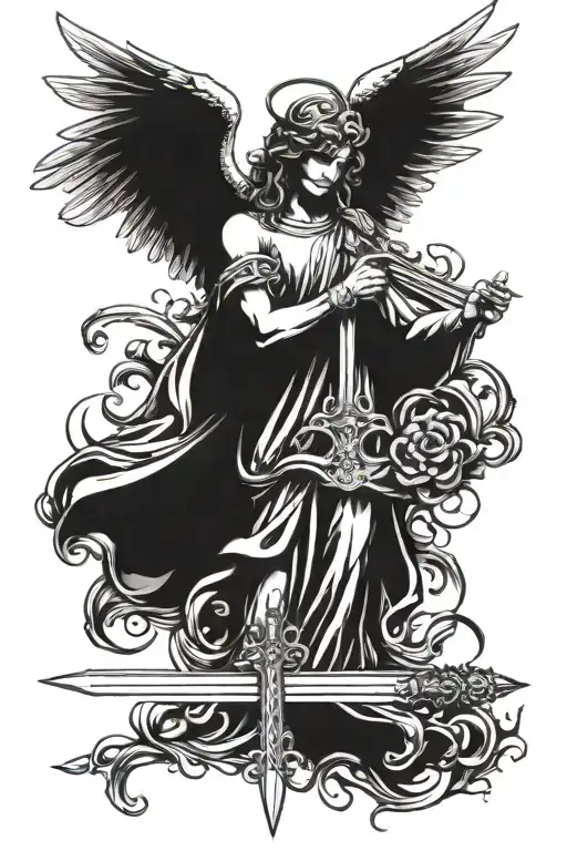 Angel And Sword Piercing