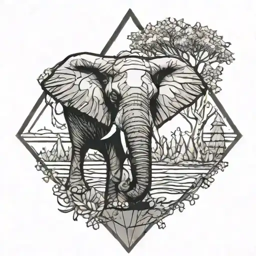 Elephant In Triangle