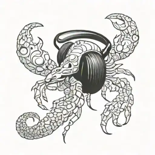 Black Scorpion With Headphone