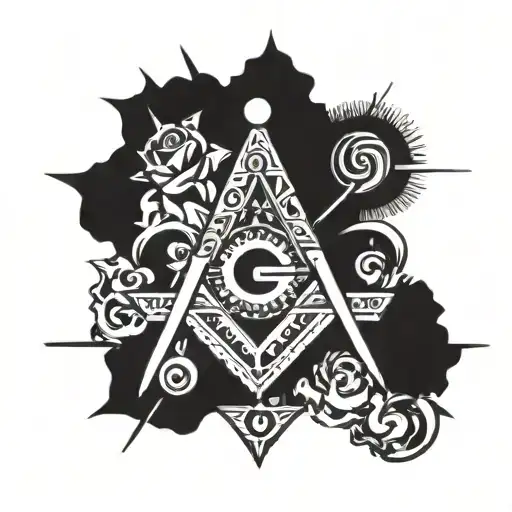 Masonic Symbol With Elements