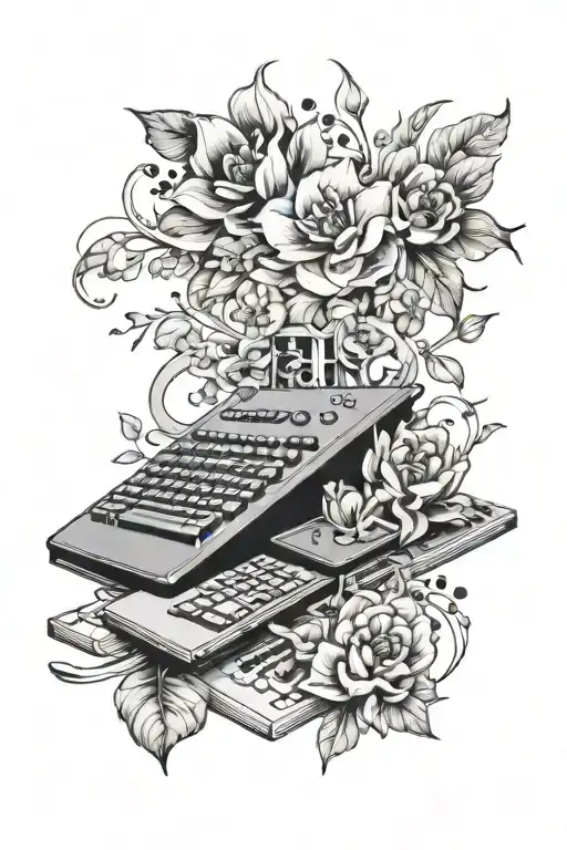 Combine A Computer Mouse And Keyboard With Floral Elements For A Modern Twist
