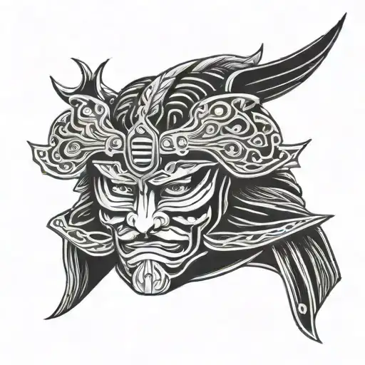 Only Mask E Samurai Standing