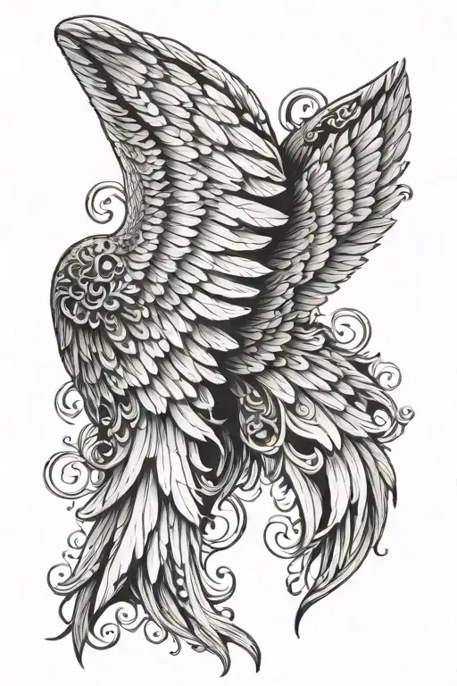 Angel Wings On The Back