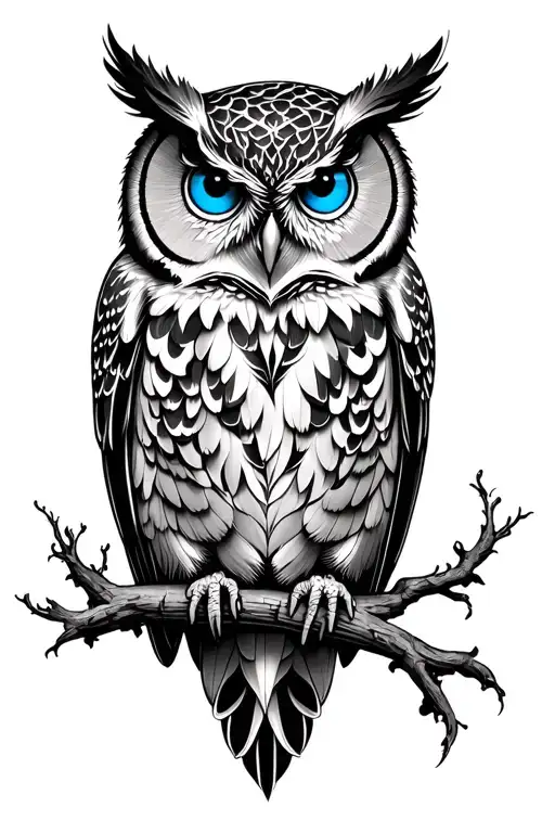 Owl Blue Eyes