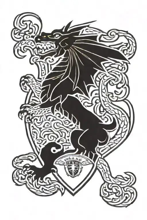 Wrexham Afc Crest And Welsh Dragon Wrapped