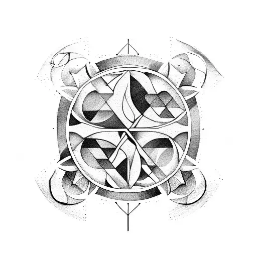 Pisces Sign Geometric