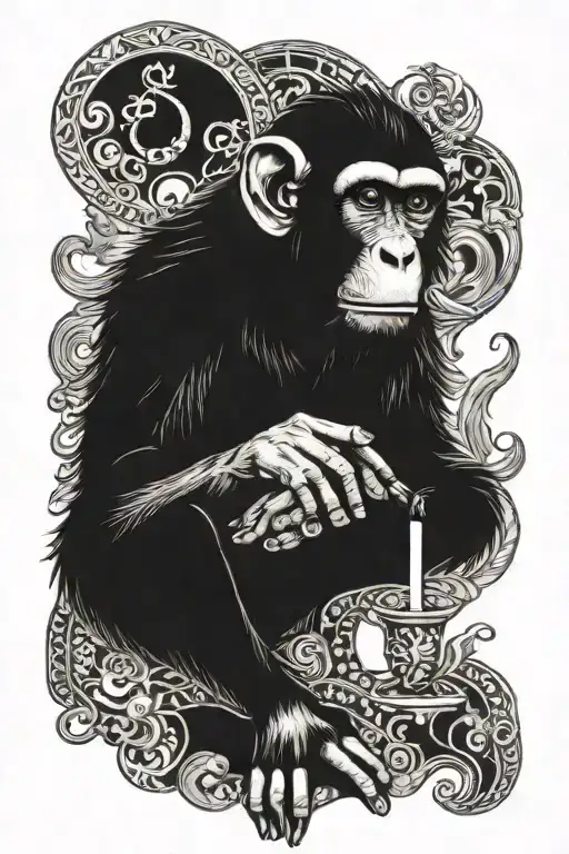 Monkey Smoking