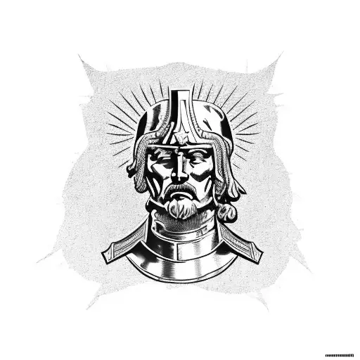 Patriot Sun And Statue Of General San Martin