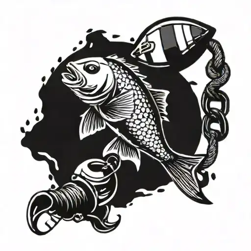 Football And Fishing Hook