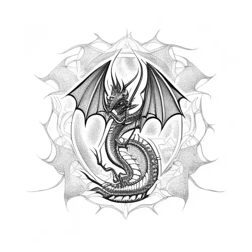 Red Dragon With Basket