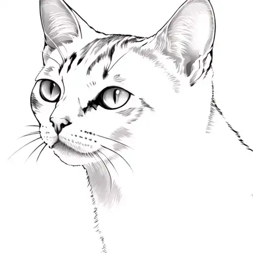 A Black And White Cat