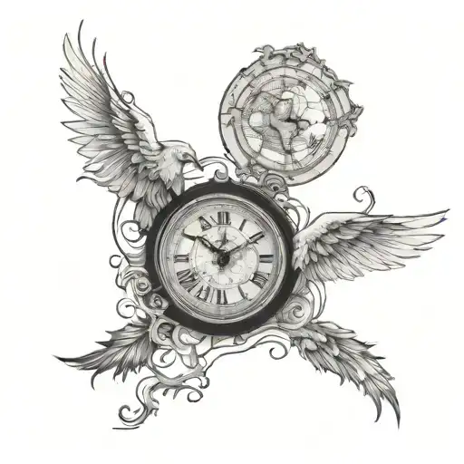 Fenix Clock With A Map On The Back