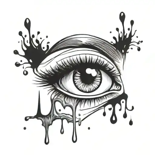 A Crying Eye With A Heart Semicolon