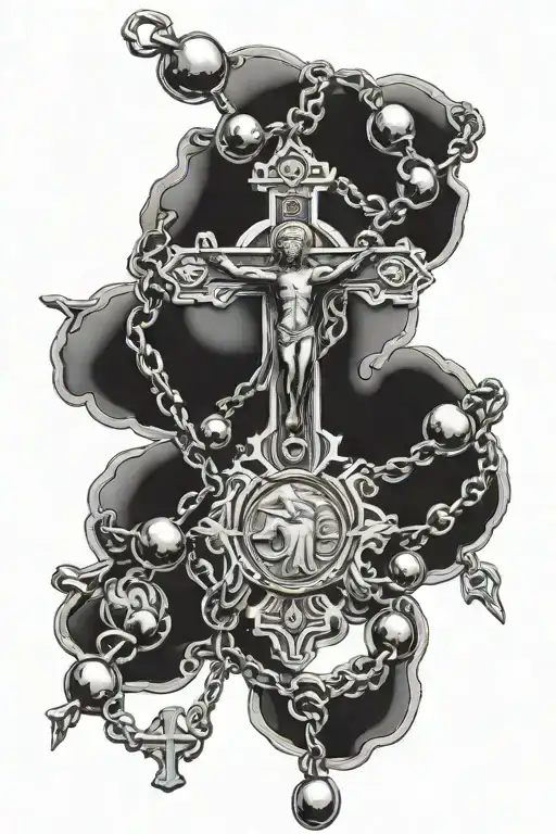 Rosary Intertwined Within St Michael