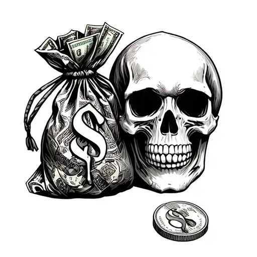 Skull And Money Bag