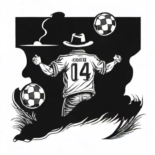 Cowboy Wearing A Soccer Jersey