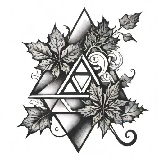 Triangle Mobius And Maple Leaf Inside