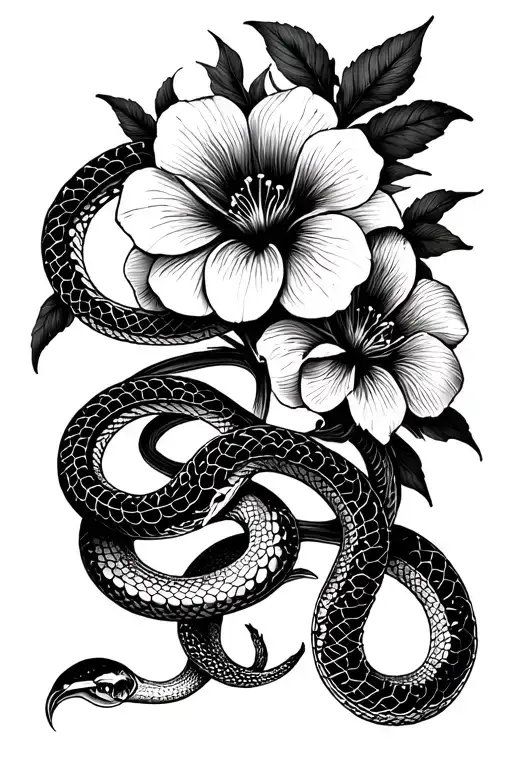Snake Flowers Shoulder