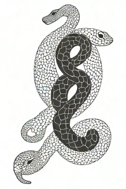 Simple Snake With Dots Left Side
