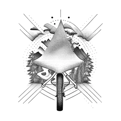 Train Bicycle Mountain Kitchen