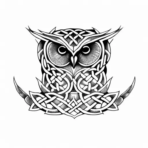 Celtic Knot Owl Symmetrical