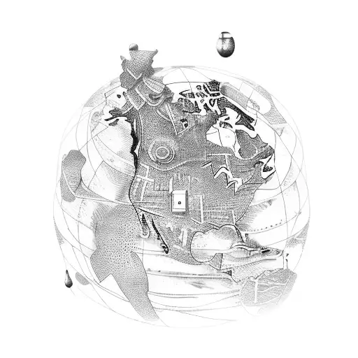 Traveller Around The World But Abstract With Culture