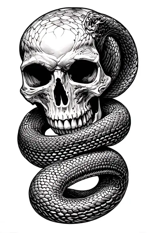Skull Snake Wrapped