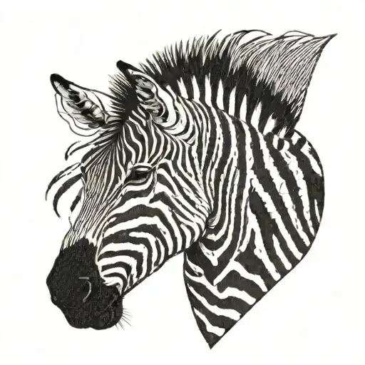Zebra Formed From A Strand Of Dna