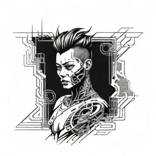 Cyberpunk Irezumi Style Sleeve