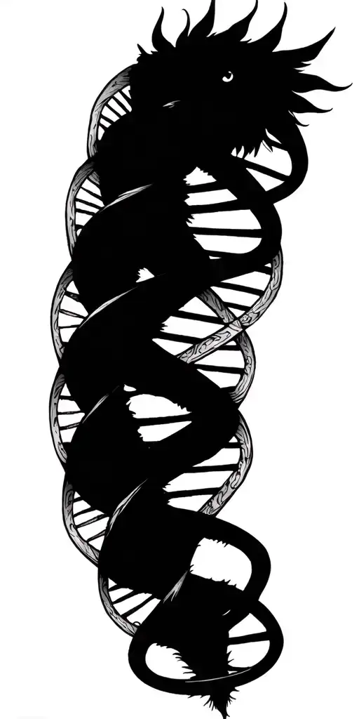 Dna Helix With Animal