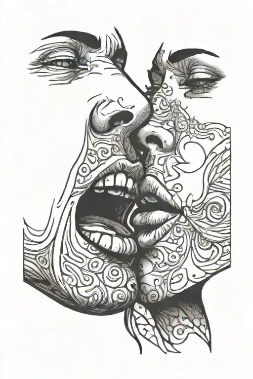 Tongue Kissing Guy And Girl