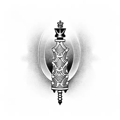 A Chess Piece Morphing Into A Police Baton