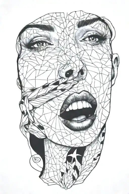 Him Tongue Kissing Her With Hand Reaching Her Neck