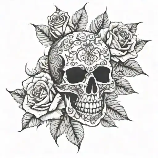 Skull And Roses