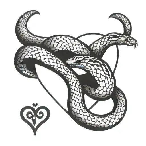 Big Snake Around A Heart