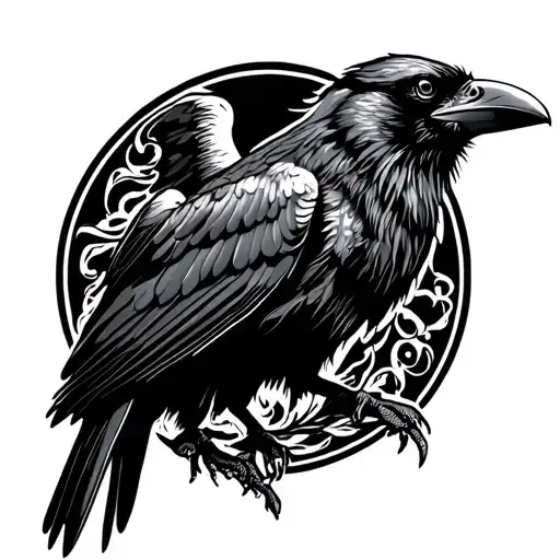 Raven With Wings