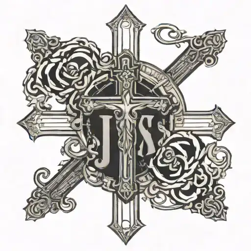 Jesus Name With Cross