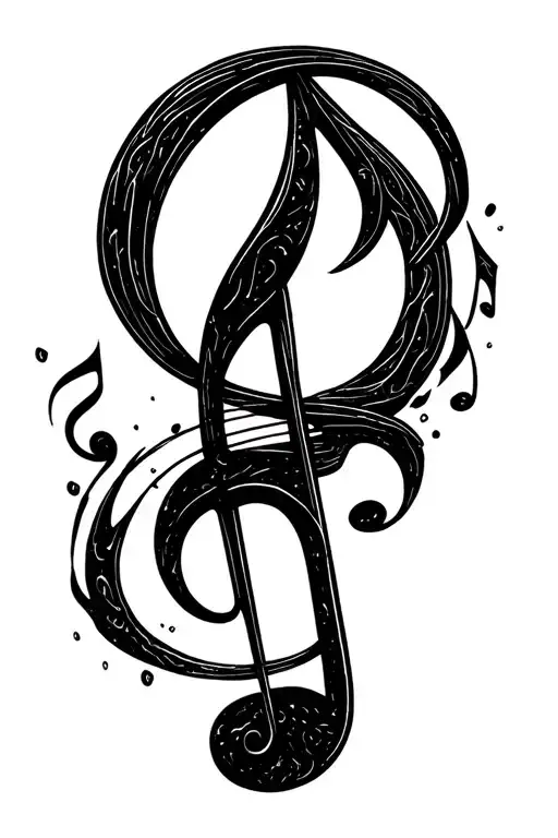 Musical Notes Floating