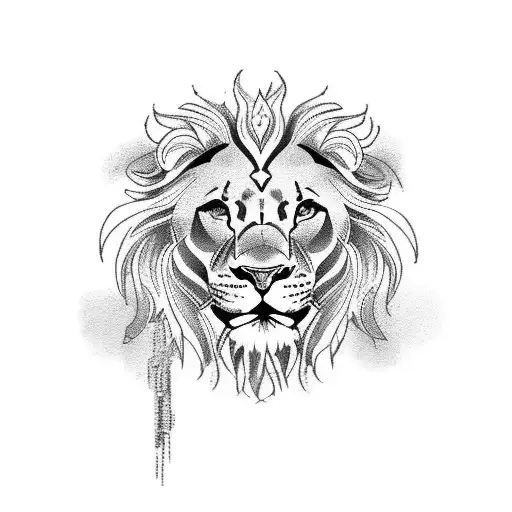 Half Leg Lion And Jungle