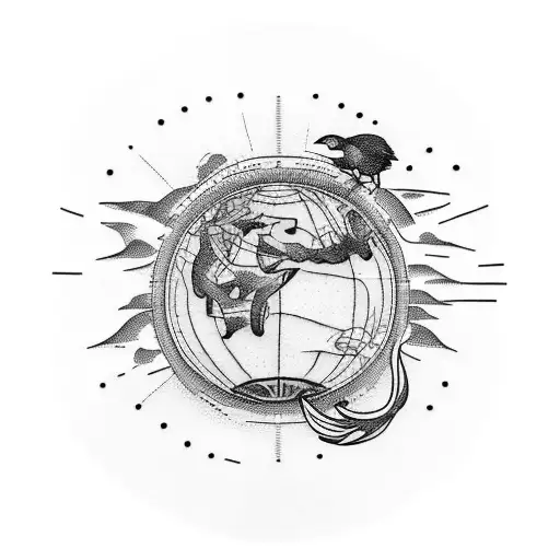 A Crow Flyer Over A Flat Earth