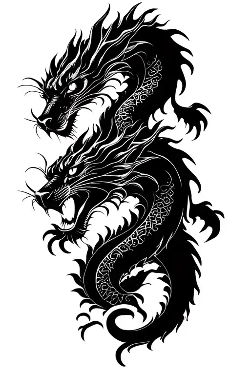 Dragon And Panther Playing