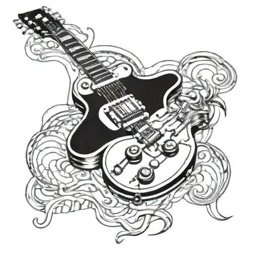 Les Paul Guitar With Lightning