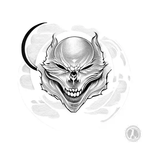 Ghost Smile With A Moon